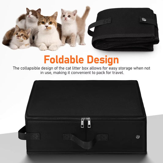 Outdoor Foldable Cat Litter Box Portable Folding Travel Pet Litter Box Dog Toilet Tray Folding Cat Litter Potty Waterproof