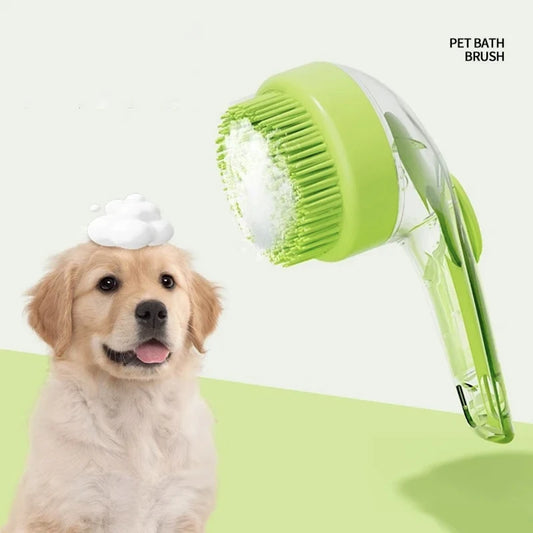 Long Handle Dog Cleaning Brush Soft Silicone Pet Bathing Brush Pet Grooming Comb for Cats Dogs Cat Massage Brush Pet Supplies