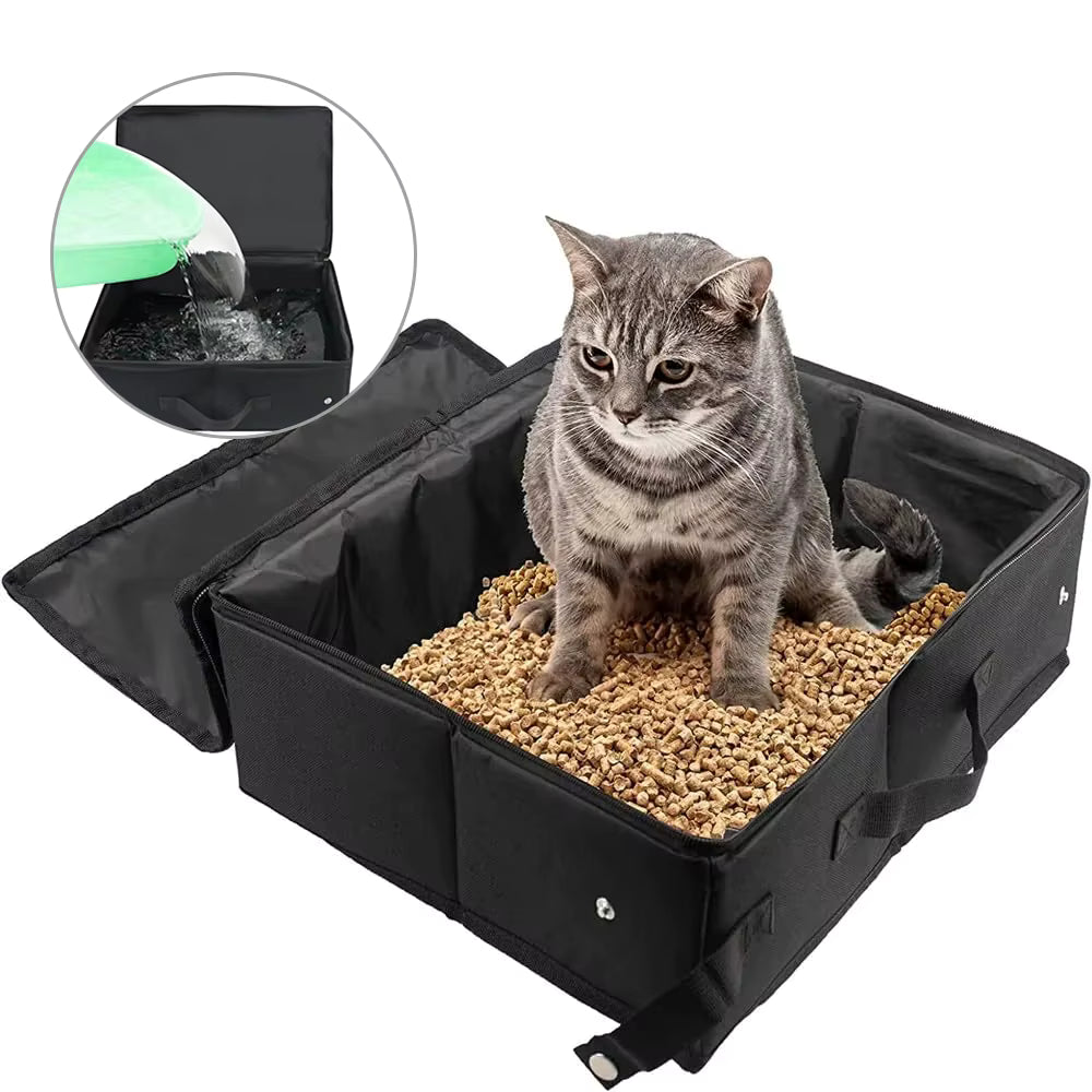 Outdoor Foldable Cat Litter Box Portable Folding Travel Pet Litter Box Dog Toilet Tray Folding Cat Litter Potty Waterproof