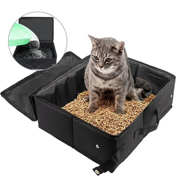 Outdoor Foldable Cat Litter Box Portable Folding Travel Pet Litter Box Dog Toilet Tray Folding Cat Litter Potty Waterproof