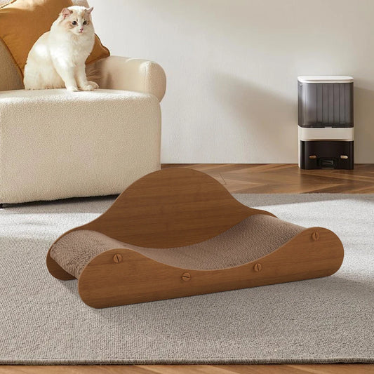 Tieker Oversized Cat Scratching Board Lying Bed Cat Sofa Bed Cardboard Cat Bed Wear-Resistant Cat Scratching Pet Furniture